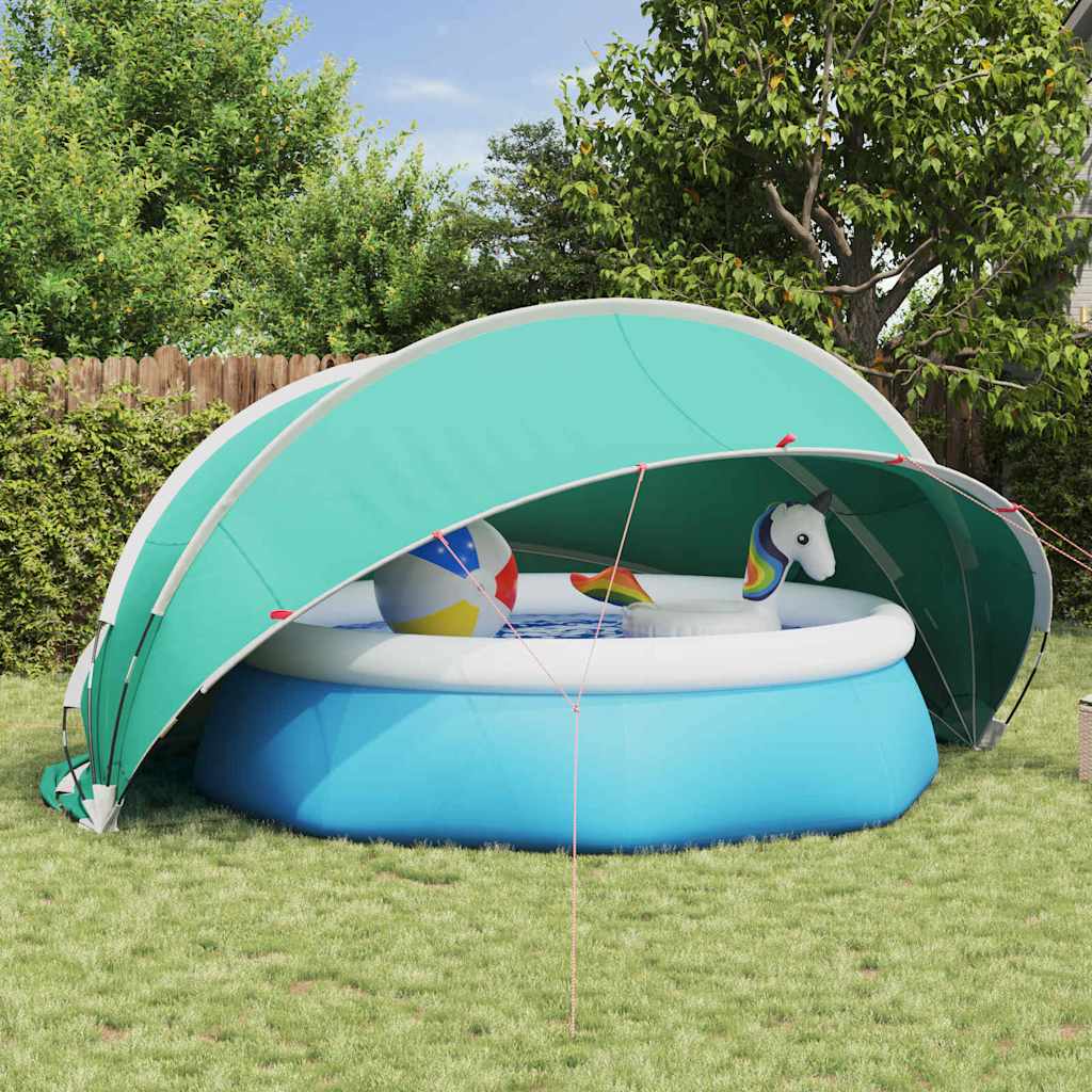 Dôme de piscine Vidaxl bleu 472 x 460 x 229 cm polyester 185t avec revêtement PU