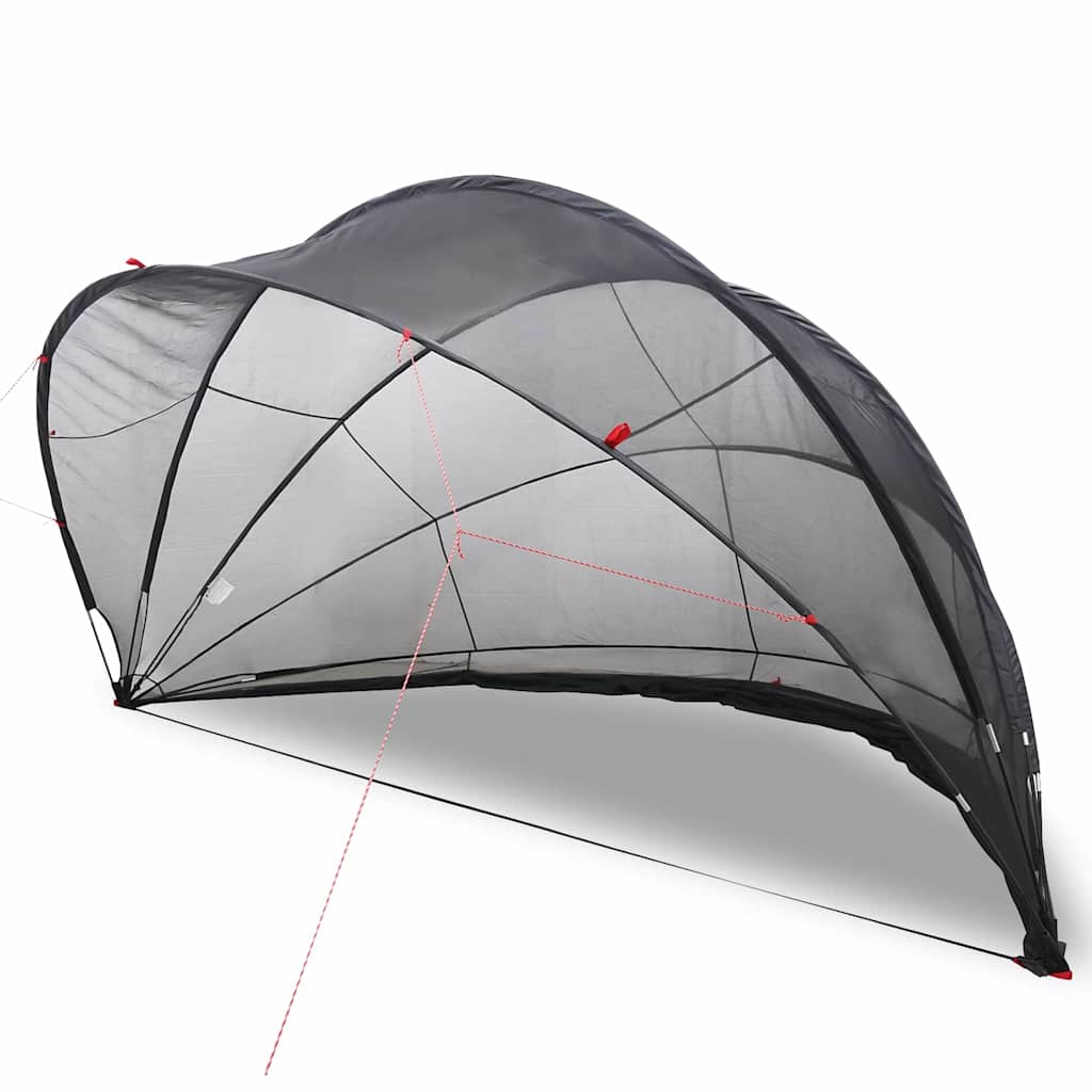 Dôme de piscine Vidaxl noir 472 x 460 x 229 cm polyester 185t avec revêtement PU
