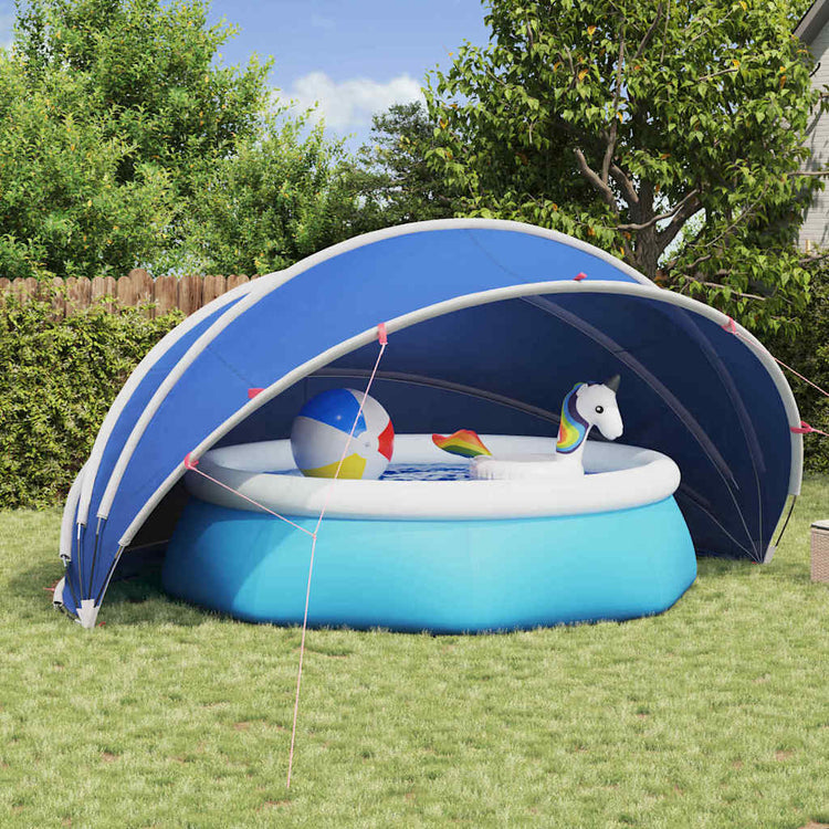 Dôme de piscine Vidaxl vert 500 x 500 x 236 cm 185t polyester avec revêtement PU