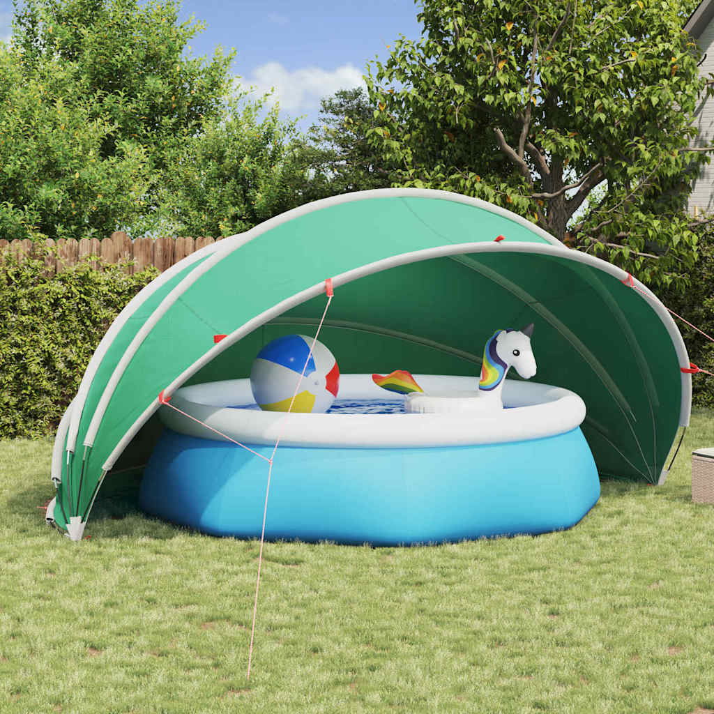 Dôme de piscine Vidaxl bleu 500 x 500 x 236 cm polyester 185t avec revêtement PU