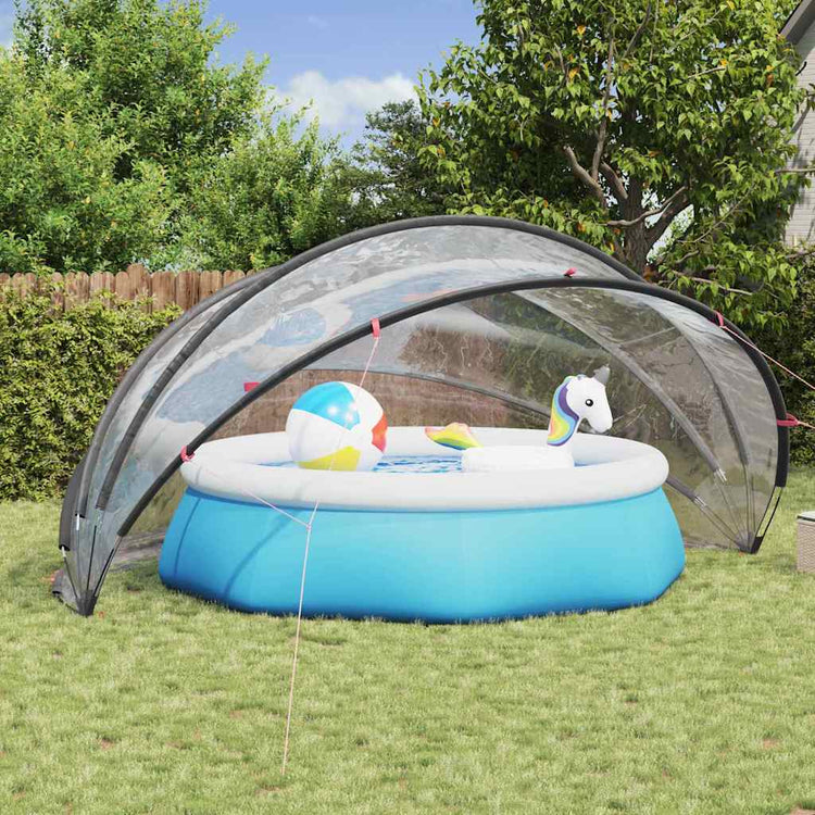 Dôme de piscine Vidaxl transparent 500 x 500 x 236 cm PVC