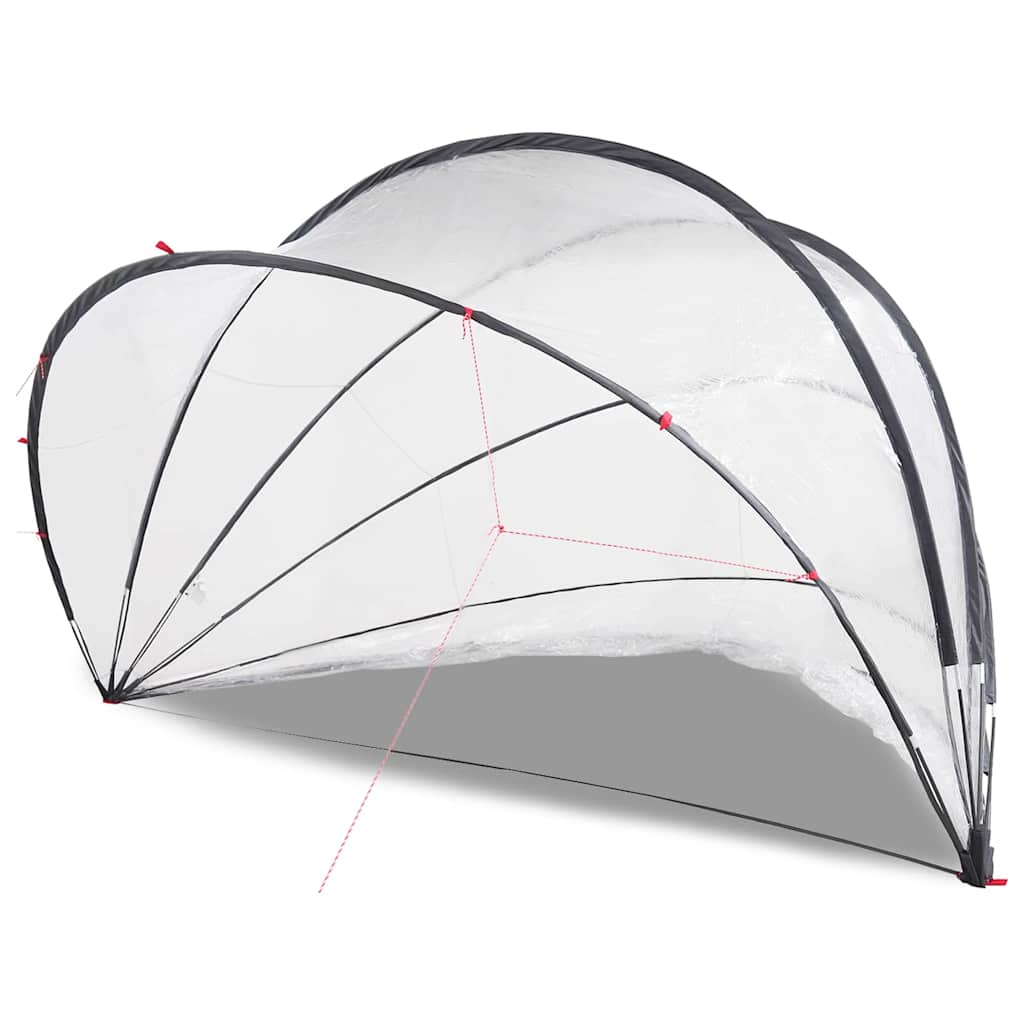 Dôme de piscine Vidaxl transparent 500 x 500 x 236 cm PVC