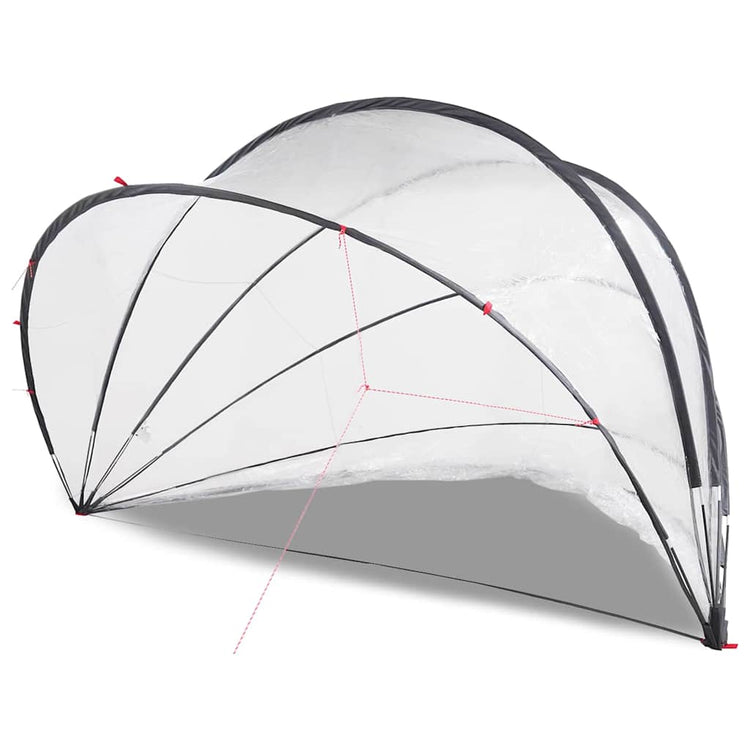 Dôme de piscine Vidaxl transparent 500 x 500 x 236 cm PVC