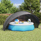 Dôme de piscine Vidaxl noir 500 x 500 x 236 cm polyester 185t avec revêtement PU
