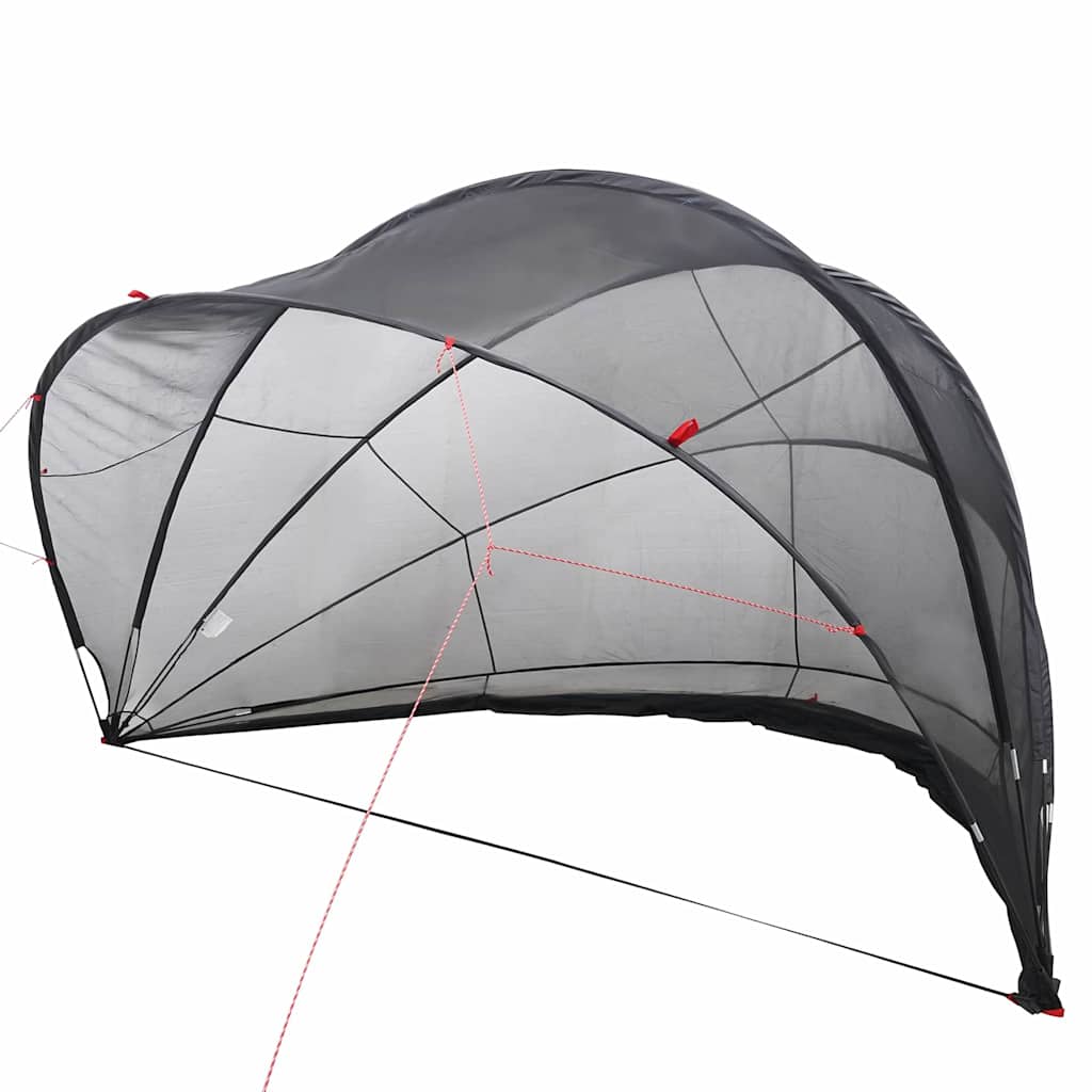 Dôme de piscine Vidaxl noir 500 x 500 x 236 cm polyester 185t avec revêtement PU