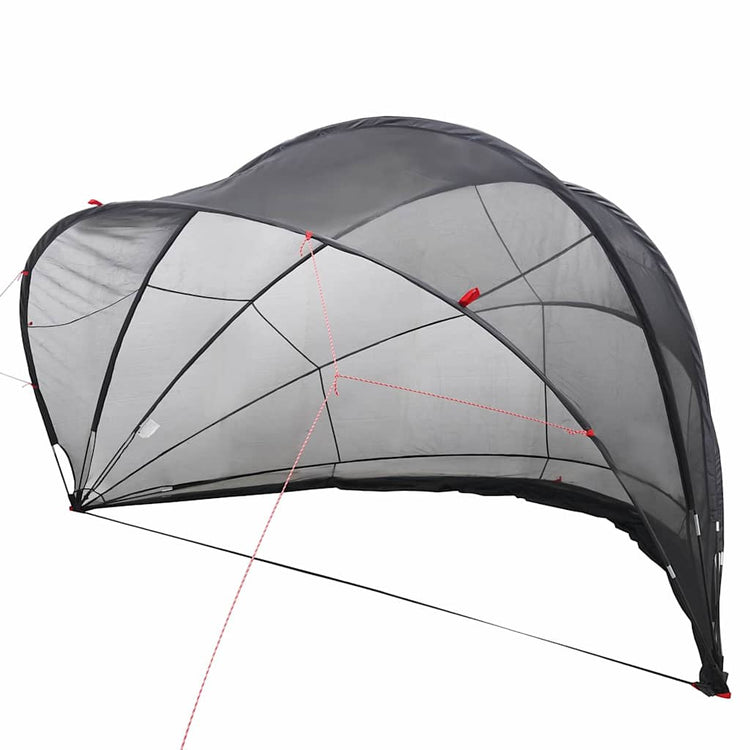 Dôme de piscine Vidaxl noir 500 x 500 x 236 cm polyester 185t avec revêtement PU