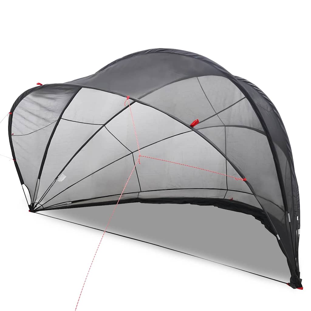 Dôme de piscine Vidaxl noir 500 x 500 x 236 cm polyester 185t avec revêtement PU