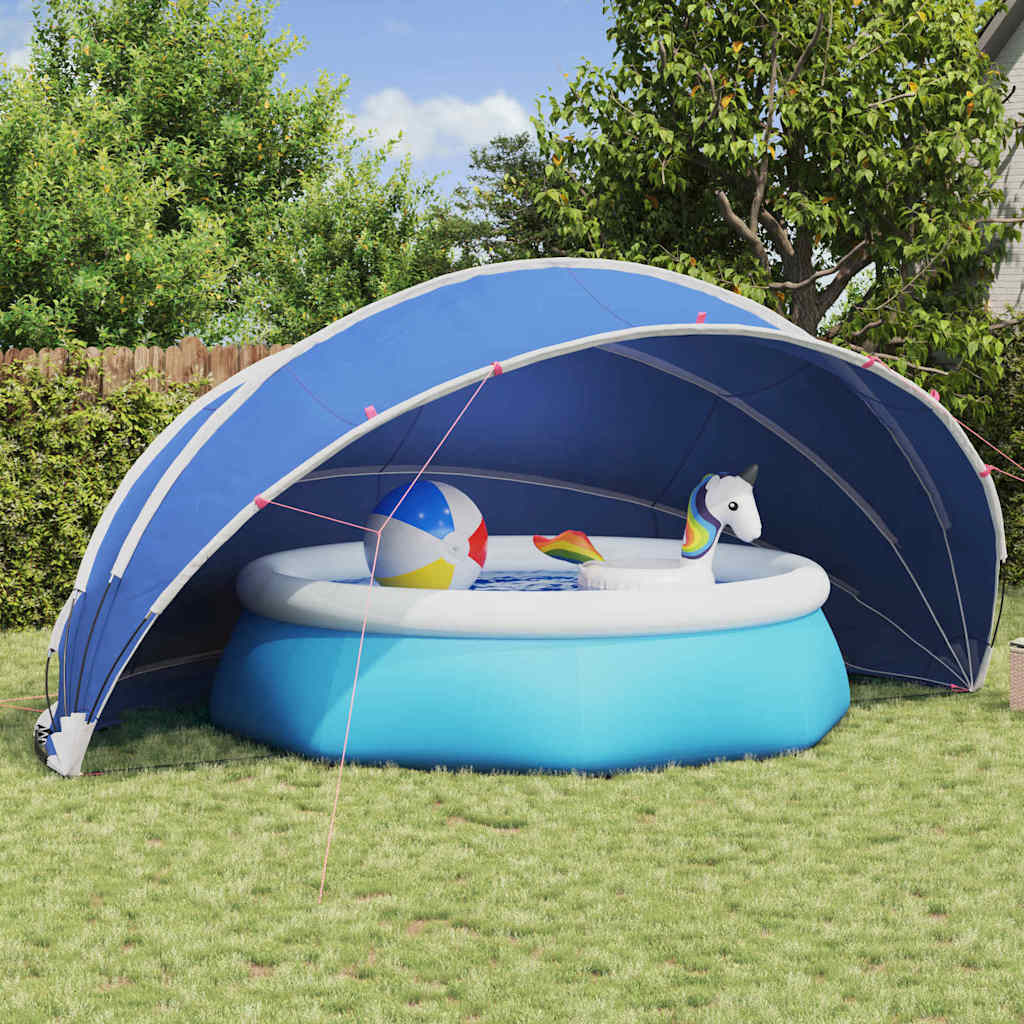 Dôme de piscine Vidaxl vert 546 x 516 x 250 cm 185t polyester avec revêtement PU