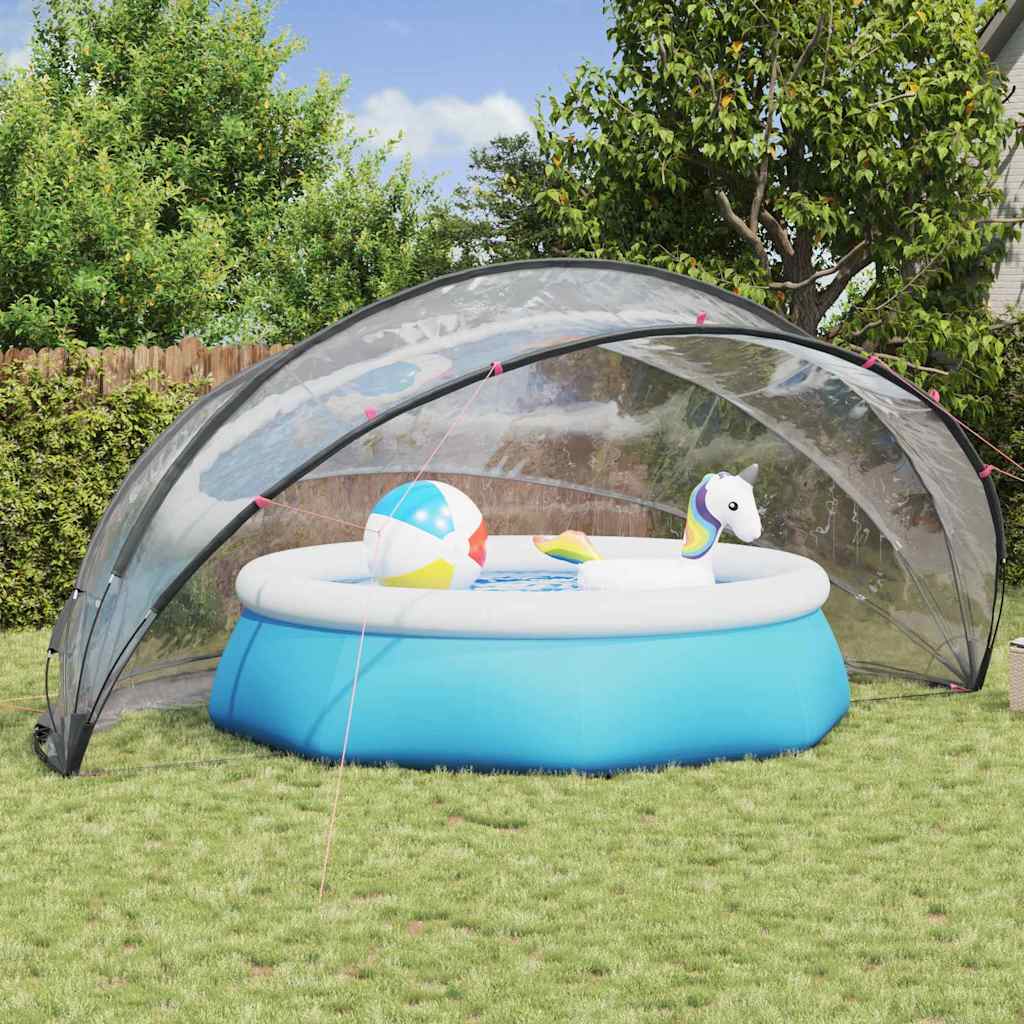 Dôme de piscine Vidaxl transparent 546 x 516 x 250 cm PVC