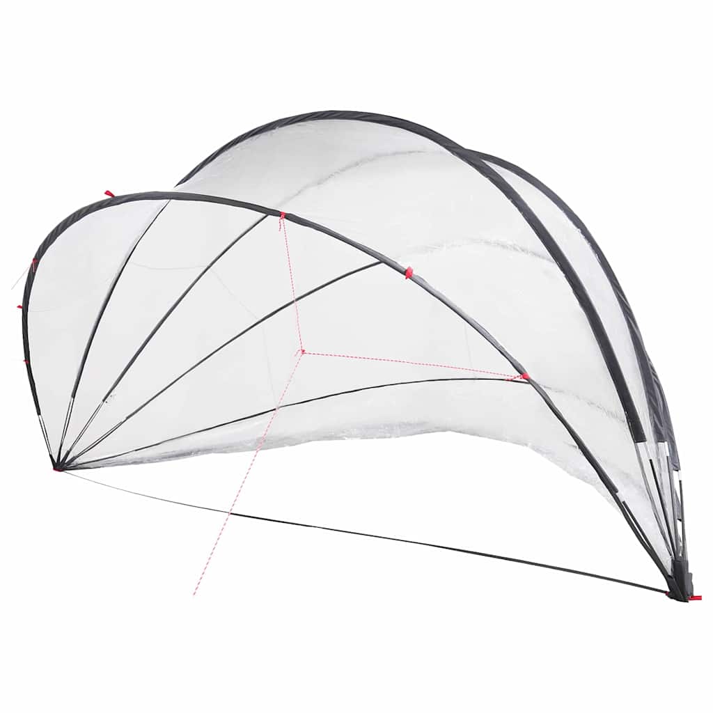 Dôme de piscine Vidaxl transparent 546 x 516 x 250 cm PVC