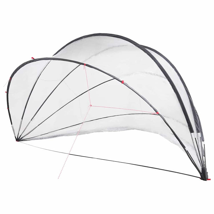 Dôme de piscine Vidaxl transparent 546 x 516 x 250 cm PVC