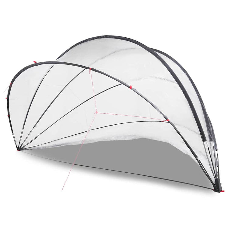 Dôme de piscine Vidaxl transparent 546 x 516 x 250 cm PVC