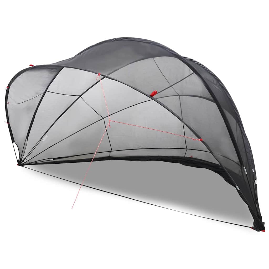 Dôme de piscine Vidaxl noir 546 x 516 x 250 cm polyester 185t avec revêtement PU