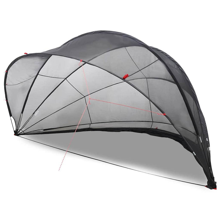 Dôme de piscine Vidaxl noir 546 x 516 x 250 cm polyester 185t avec revêtement PU
