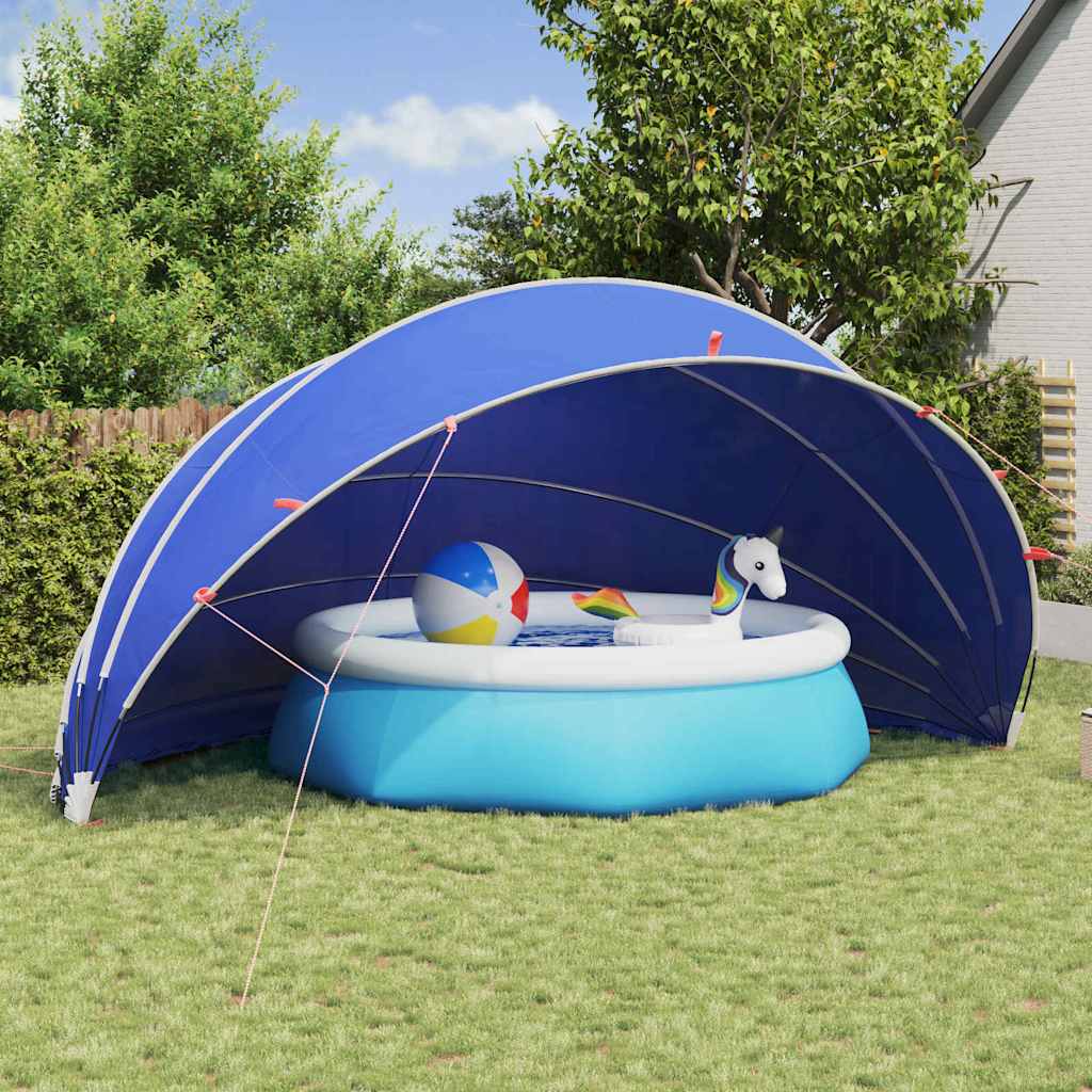 Dôme de piscine Vidaxl vert 592 x 590 x 275 cm polyester 185t avec revêtement PU