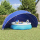 Dôme de piscine Vidaxl vert 592 x 590 x 275 cm polyester 185t avec revêtement PU