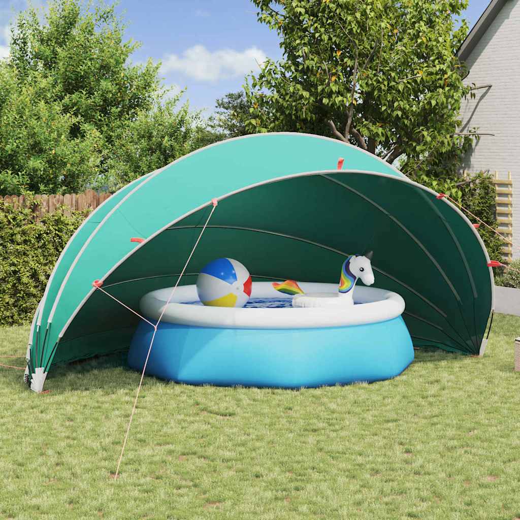 Dôme de piscine Vidaxl bleu 592 x 590 x 275 cm polyester 185t avec revêtement PU