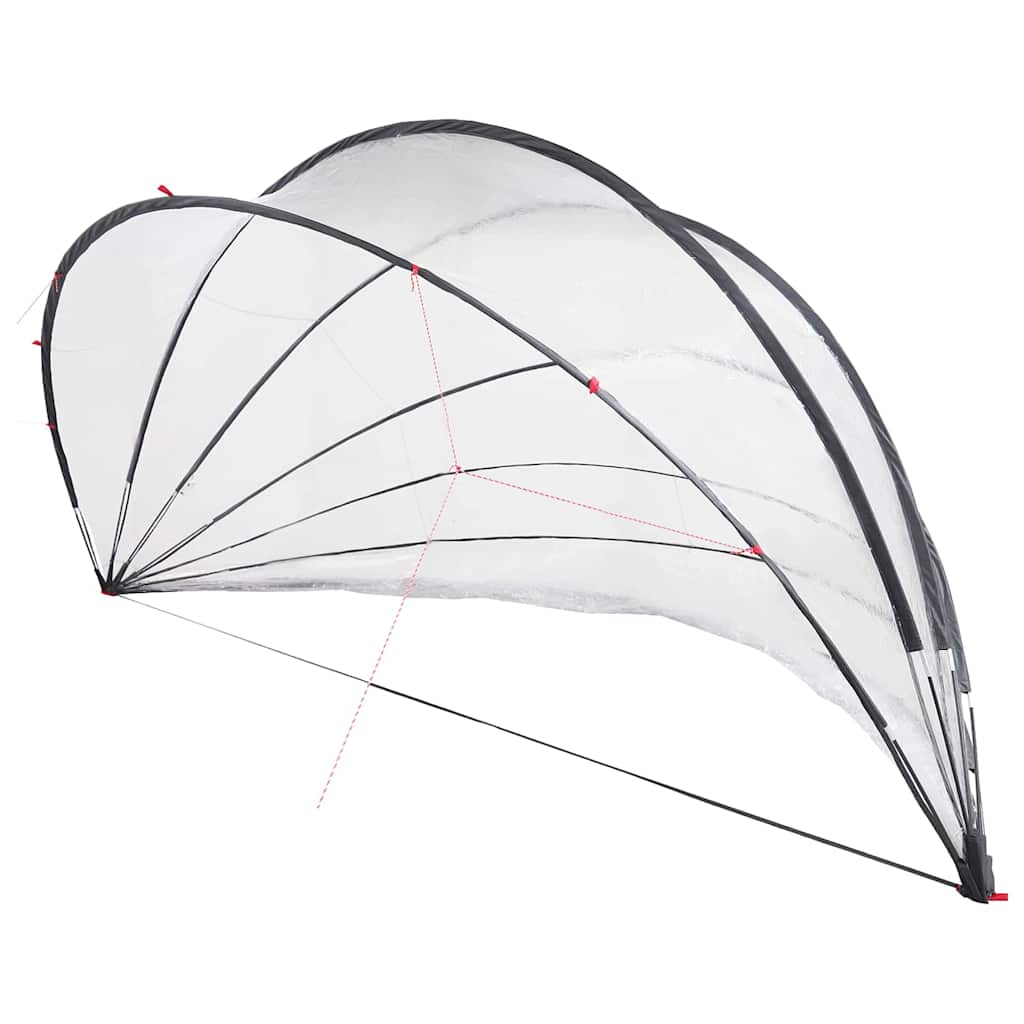 Dôme de piscine Vidaxl transparent 592 x 590 x 275 cm PVC