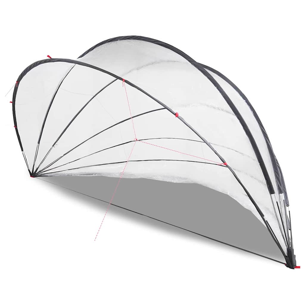 Dôme de piscine Vidaxl transparent 592 x 590 x 275 cm PVC