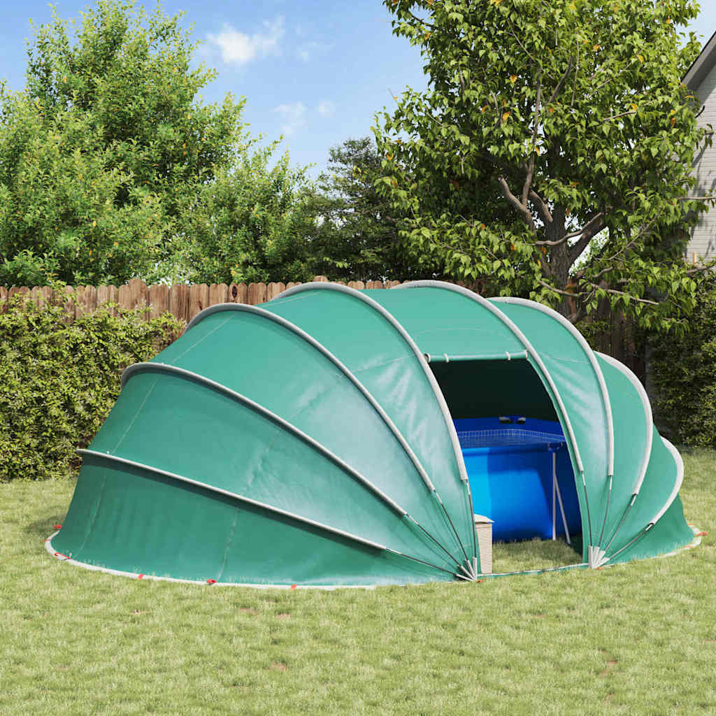 VidaXL tente de piscine dôme bleu 538 x 440 x 204 cm