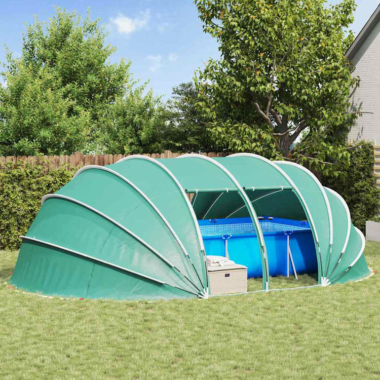 VidaXL tente de piscine dôme bleu 640 x 432 x 205 cm