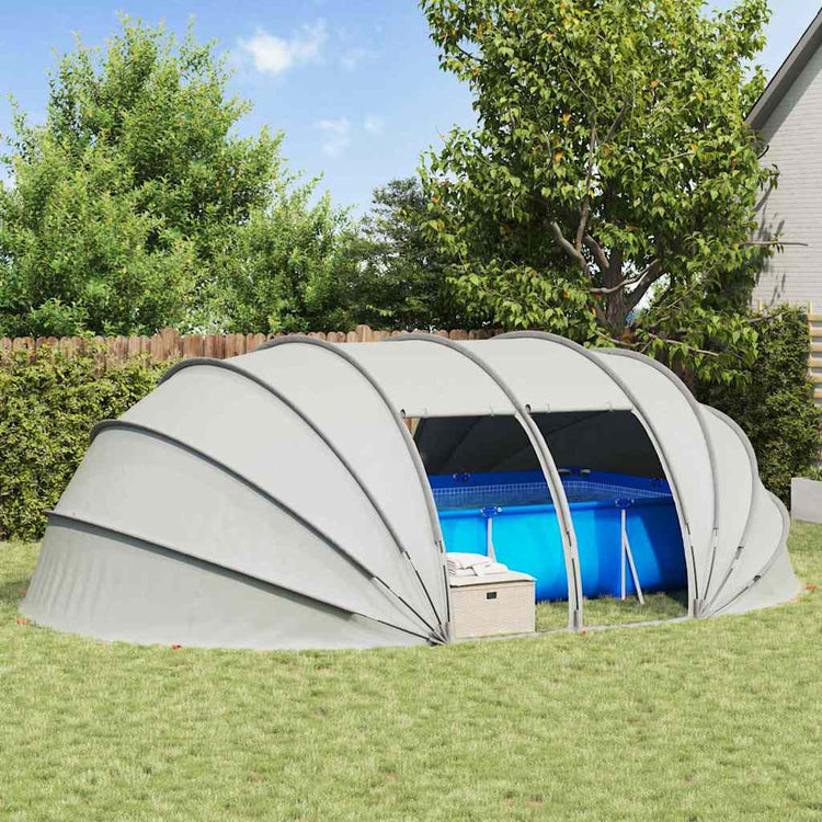 Vidaxx tente de piscine dôme gris 640 x 432 x 205 cm