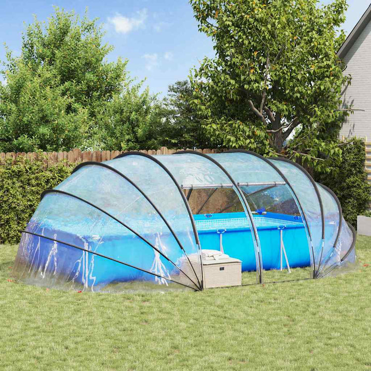 Vidaxx tente de piscine dôme transparent 640 x 432 x 205 cm PVC