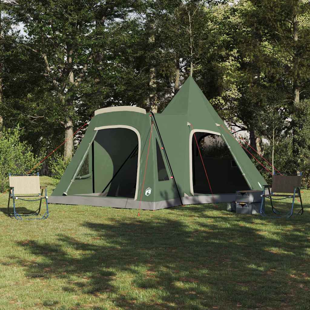 Tente tipi Vidaxl avec toit avec rangement vert 545 x 450 x 295 cm