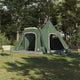 Tente tipi Vidaxl avec toit avec rangement vert 545 x 450 x 295 cm