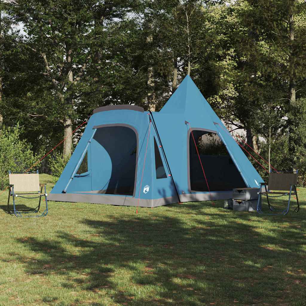 Tente tipi Vidaxl avec toit avec rangement bleu 545 x 450 x 295 cm