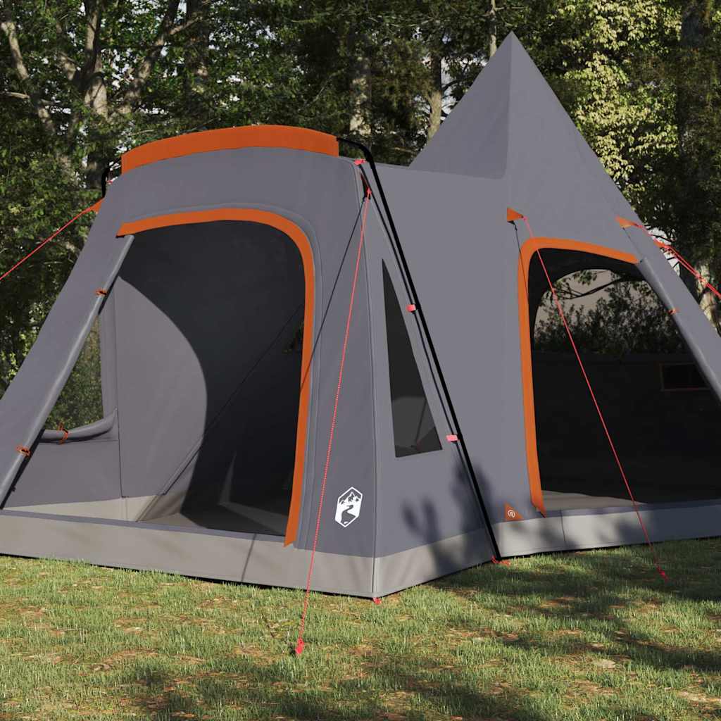 Tente tipi Vidaxl avec toit gris et orange 545 x 450 x 295 cm