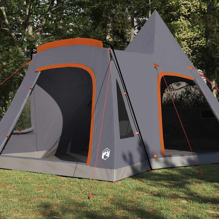 Tente tipi Vidaxl avec toit gris et orange 545 x 450 x 295 cm