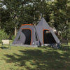 Tente tipi Vidaxl avec toit gris et orange 545 x 450 x 295 cm