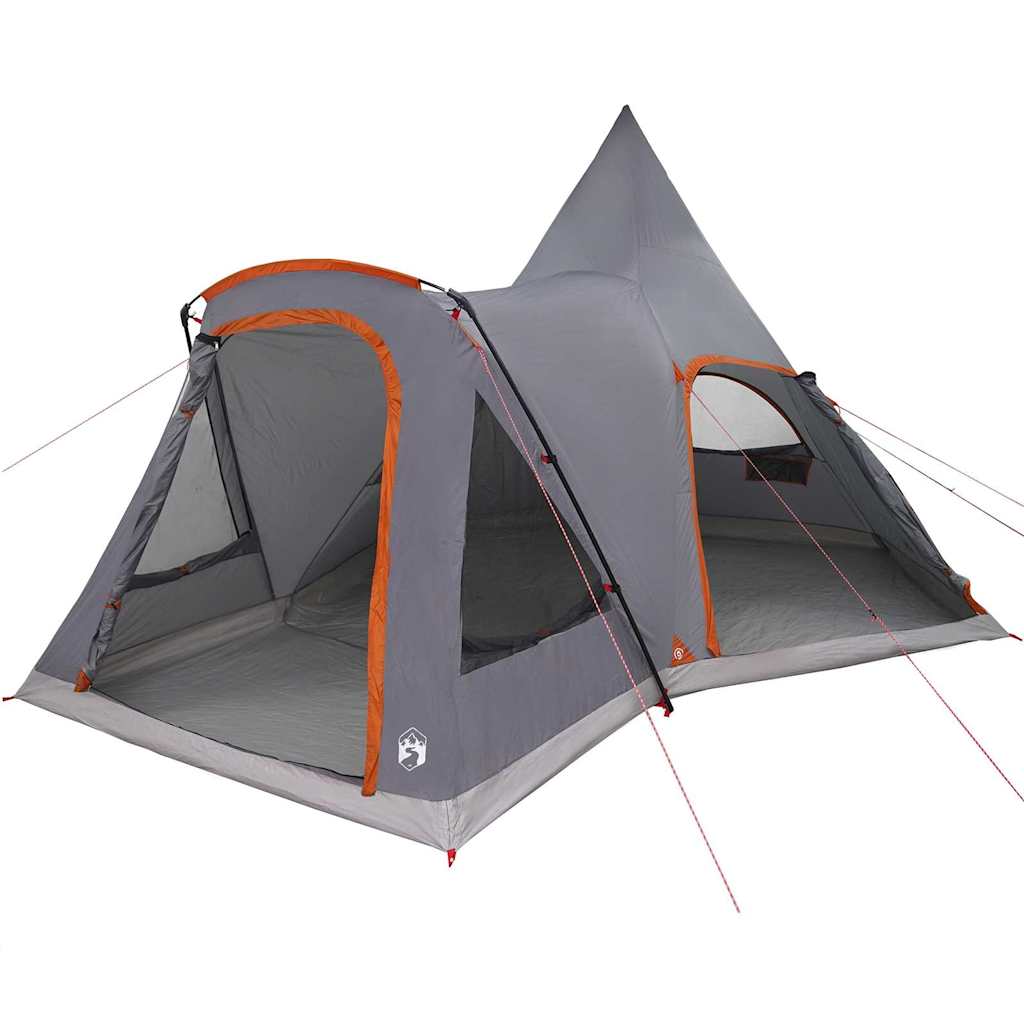 Tente tipi Vidaxl avec toit gris et orange 545 x 450 x 295 cm