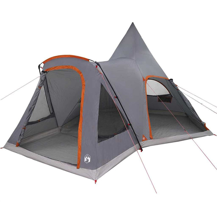 Tente tipi Vidaxl avec toit gris et orange 545 x 450 x 295 cm