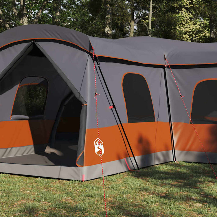 Tente VidaXL avec toit avec rangement gris et orange 680 x 510 x 210 cm