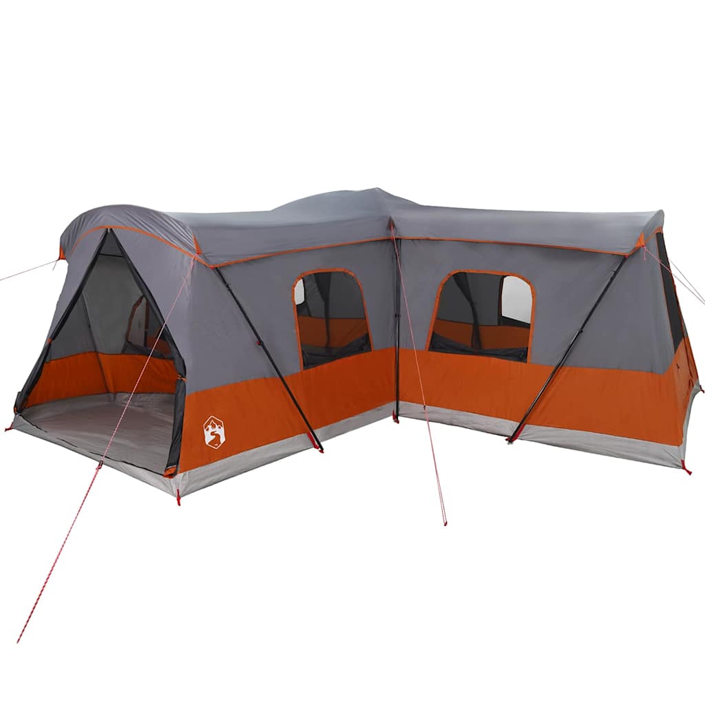 Tente VidaXL avec toit avec rangement gris et orange 680 x 510 x 210 cm
