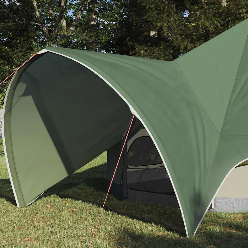 Tente tipi Vidaxl avec toit vert et gris 600 x 600 x 347 cm