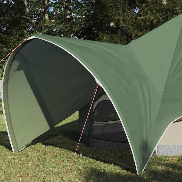 Tente tipi Vidaxl avec toit vert et gris 600 x 600 x 347 cm