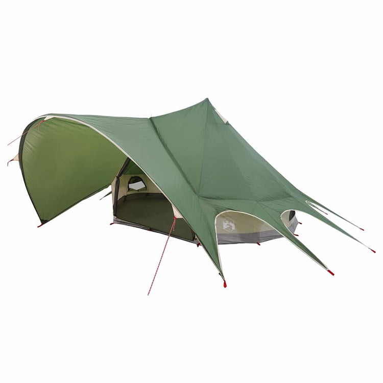 Tente tipi Vidaxl avec toit vert et gris 600 x 600 x 347 cm