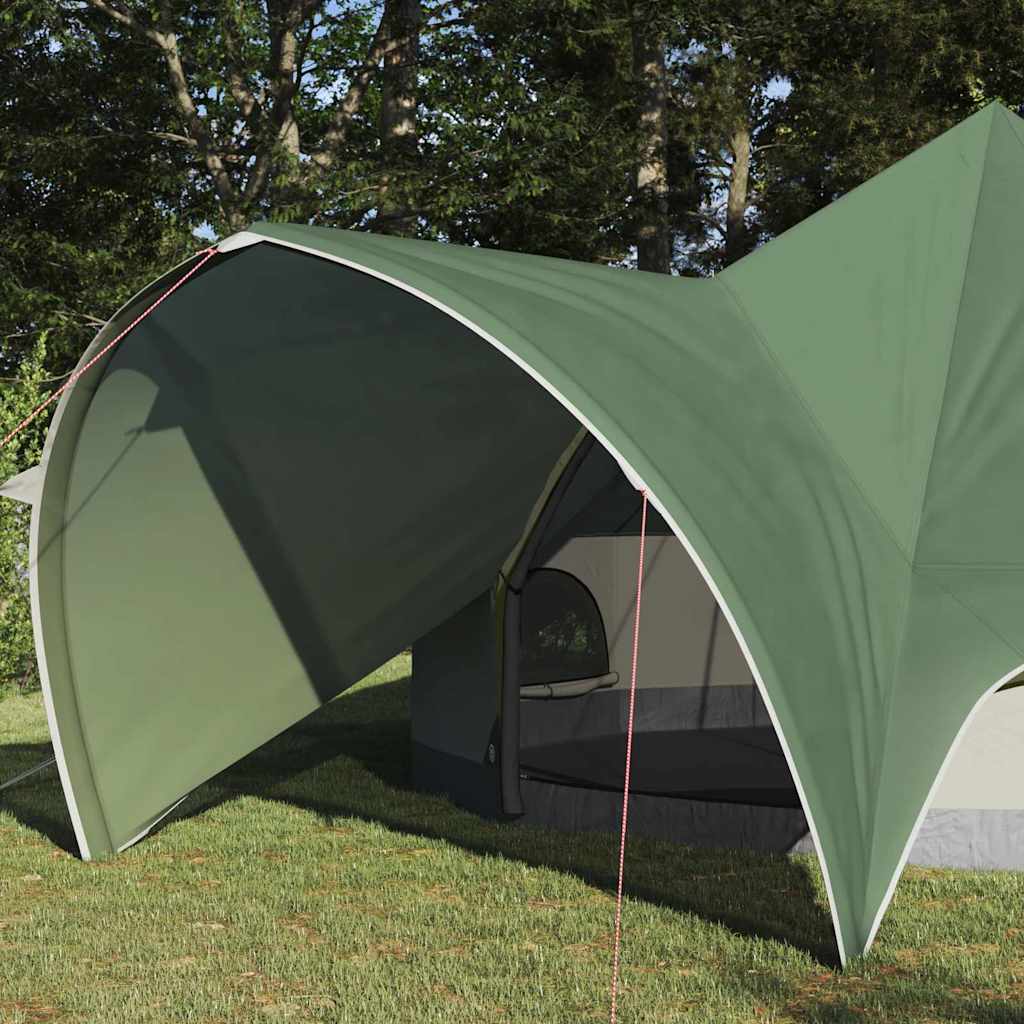 Tente tipi Vidaxl avec toit vert et gris 600 x 600 x 347 cm