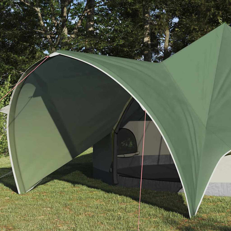 Tente tipi Vidaxl avec toit vert et gris 600 x 600 x 347 cm