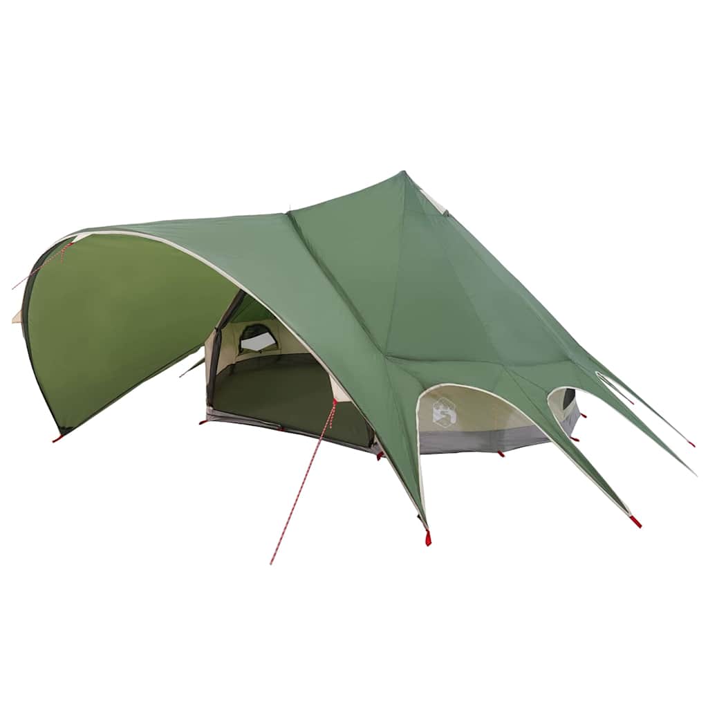 Tente tipi Vidaxl avec toit vert et gris 600 x 600 x 347 cm