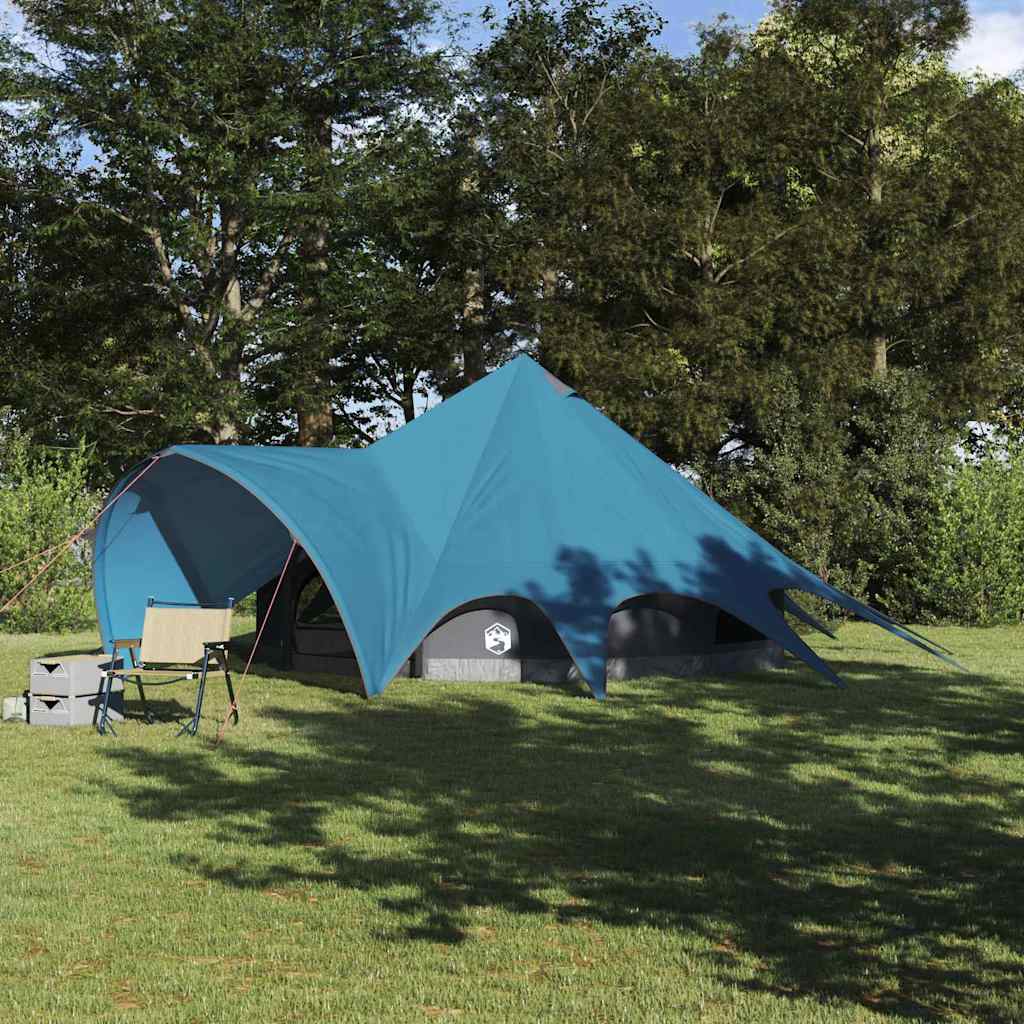 Tente tipi Vidaxl avec toit bleu et gris 600 x 600 x 347 cm