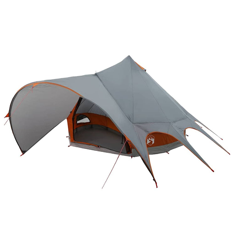Tente tipi Vidaxl avec toit gris et orange 600 x 600 x 347 cm