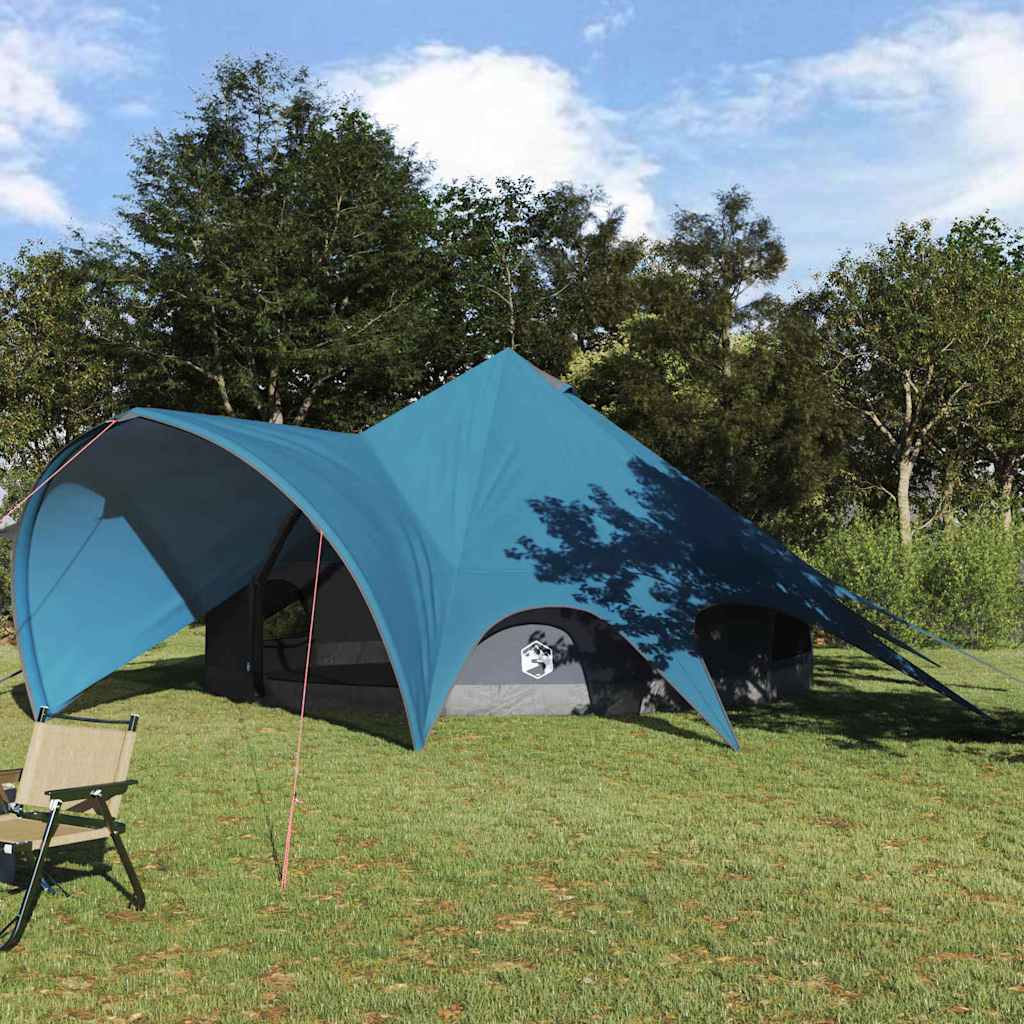 Tente tipi Vidaxl avec toit bleu et gris 600 x 600 x 347 cm