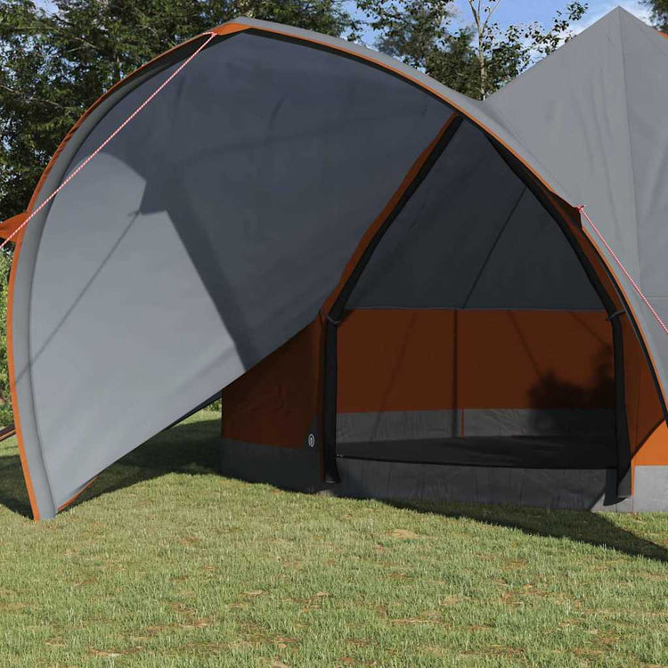 Tente tipi Vidaxl avec toit gris et orange 600 x 600 x 347 cm