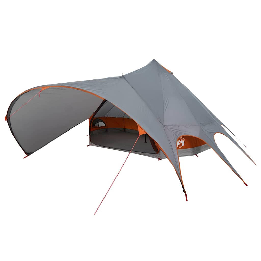 Tente tipi Vidaxl avec toit gris et orange 600 x 600 x 347 cm