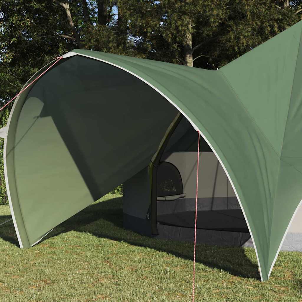 Tente tipi Vidaxl avec toit vert et gris 600 x 600 x 347 cm