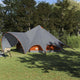 Tente tipi Vidaxl avec toit gris et orange 600 x 600 x 347 cm